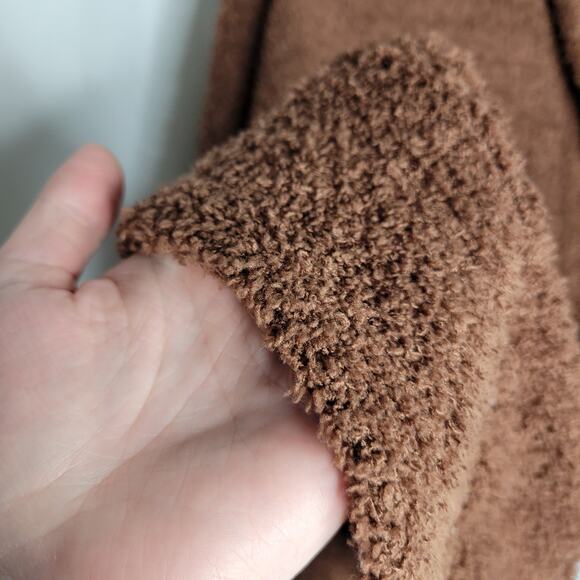 Steve Madden Women's Chenille Cardigan & Scrunchie Set Tiramisu NWT Size L - Picture 5 of 7